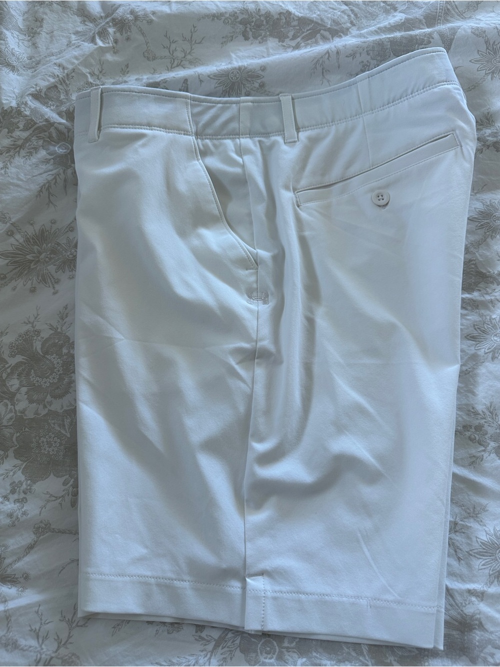 Men White Performance Golf Shorts
